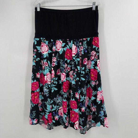 Torrid Plus Mini Challis Hanky Hem Dress Floral Strapless Size 1X (14-16) NWT - Picture 4 of 9